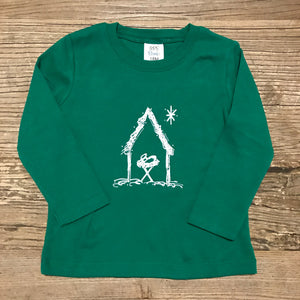 Nativity Long Sleeve Shirt on Bright Green
