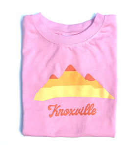 Knoxville Mountains on Pink Short Sleeve - Youth