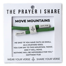 The Prayer I Share - MOVE MOUNTAINS Bracelet, Christian Cord Bracelet