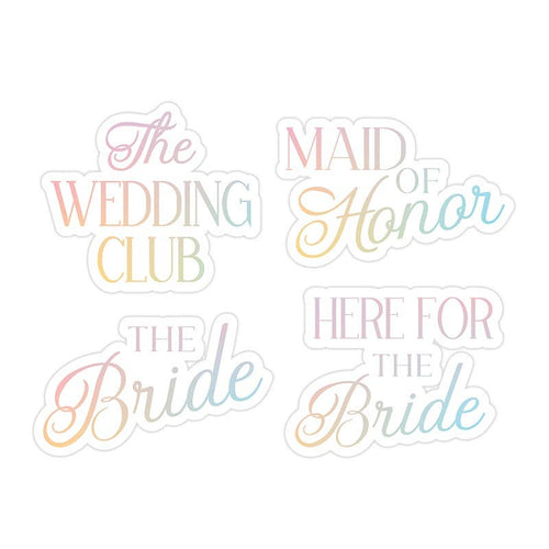 Slant Collections by Creative Brands - Reusable Wineglass Decals - Wedding