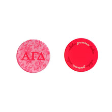 Over The Moon Greek - Sorority Reversible Sided Acrylic Floral Coaster: Phi Mu