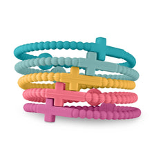 Ryan & Rose - Jesus Bracelets (silicone cross bracelets): Confetti (5 pack) / Small