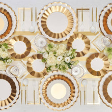 Sophistiplate - Dinner Plate Gold & White/8 pkg