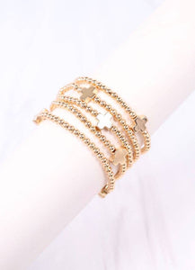 Caroline Hill - Olstead Cross Bracelet Set GOLD: Default