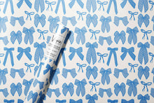 Blue Bows Wrapping Paper Roll