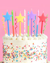 xo, Fetti - Fun Novelty Birthday Candles | 14 pc glitter star set