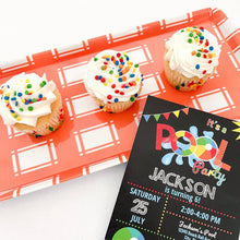 Sprinkles & Confetti Party Supplies - Orange Plaid Gingham Melamine Serving Tray – Perfect for Parties & Snacks