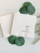 EnFete, LLC - Tini Bit Older Cocktail Napkins - Pink on White