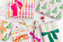 Gert & Co - Pink Christmas Gift Wrap | Christmas Trees on Pink