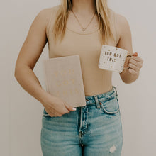 Sweet Water Decor - You Got This - Tan and Gold Foil Fabric Journal