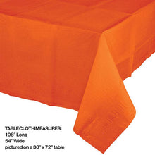 Bulk Party Decor - Sunkissed Orange Value Friendly Plastic Table Cover, 1/Pkg