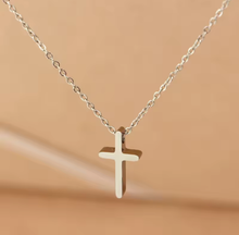 Faith & Life Christian Brands - NEW! Waterproof Dainty Floating Cross Necklace: Gold