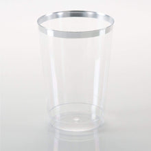 Luxe Party - Luxe 12 Oz Clear Plastic • Silver Plastic Cups | 20 Cups