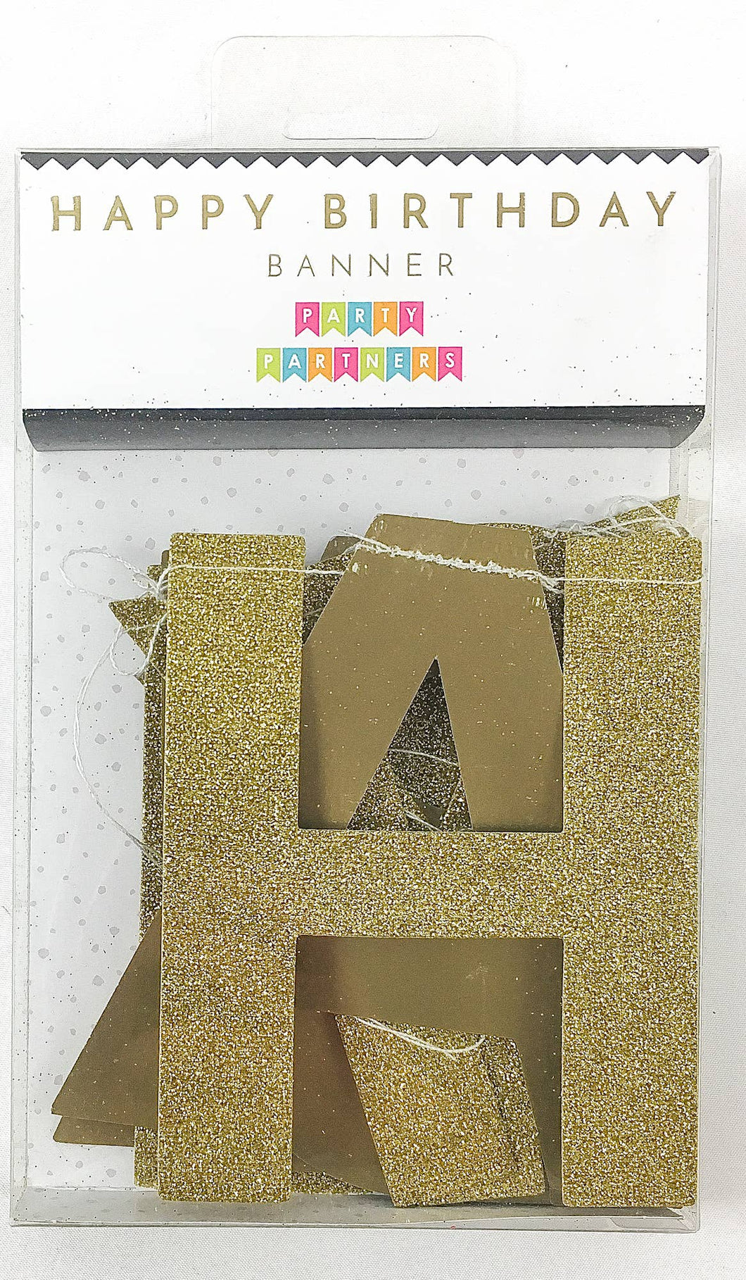 Party Partners - Gold Happy Birthday Banner
