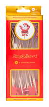 Sophistiplate - Holiday Santa Cocktail Party Pick Toothpick 30 Wack Wood 6"
