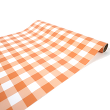Gatherings by Curated Paperie - Orange Gingham Paper Table Runner