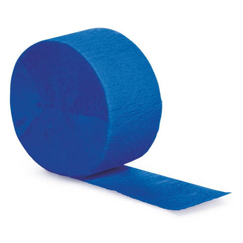 Bulk Party Decor - Cobalt Blue Crepe Streamer 81 ft, 1/Pkg