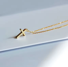 Faith & Life Christian Brands - NEW! Waterproof Dainty Floating Cross Necklace: Gold
