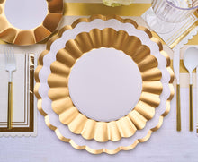 Sophistiplate - Dinner Plate Gold & White/8 pkg