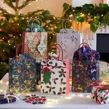 Talking Tables USA - Mistletoe White Christmas Paper Gift Bag - 8 Pack