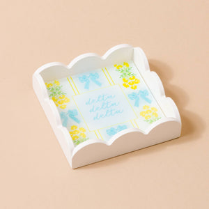 Delta Delta Delta- Sorority Scallop Trinket Tray - 19 Chapters Available: Delta Delta Delta