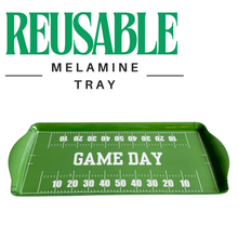 Sprinkles & Confetti Party Supplies - Green Football GameDay Melamine Tray for Appetizers & Tailgate Parties