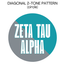 Alpha Delta Pi - Sorority 2-Tone Trucker Hat - Choose your Design/Pattern: 3-Stripe love (rectangle) / Alpha Delta Pi - Lt. Blue Hat