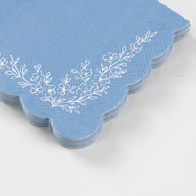 Gatherings by Curated Paperie - Floral Elegance Blue Beverage Napkins