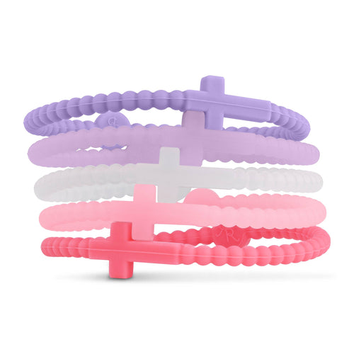 Ryan & Rose - Jesus Bracelets (silicone cross bracelets): Sweetheart (5 pack) / Small