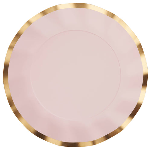 Sophistiplate - Paper Wavy Dinner Plate Everyday Blush/8ct