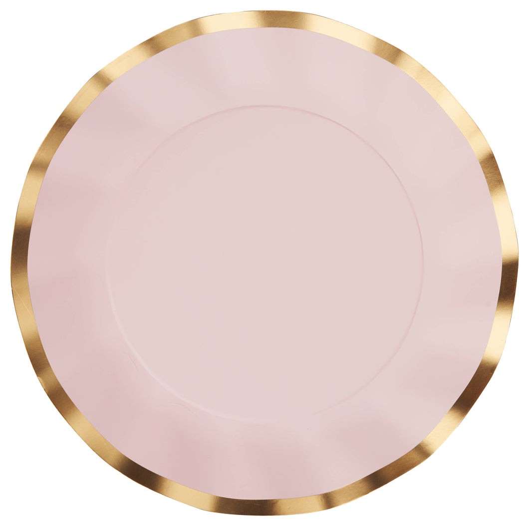 Sophistiplate - Paper Wavy Dinner Plate Everyday Blush/8ct