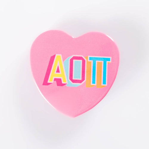 Swag - Heart Buttons: Alpha omicron pi