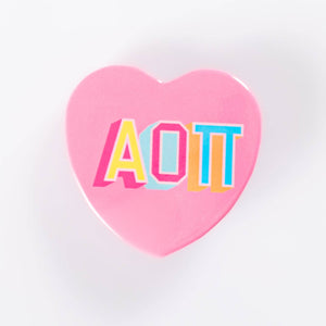 Swag - Heart Buttons: Alpha omicron pi