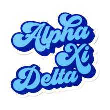 Over The Moon Greek - Sorority RETRO Script Decal Sticker: Chi Omega