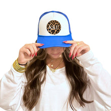 Alpha Delta Pi - Sorority 2-Tone Trucker Hat - Choose your Design/Pattern: 3-Stripe love (rectangle) / Alpha Delta Pi - Lt. Blue Hat