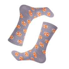Barrel Down South - Grey/Orange Tennessee Tri Star Ribbed Socks