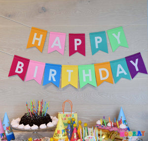 Party Partners - Happy Birthday Felt Banner