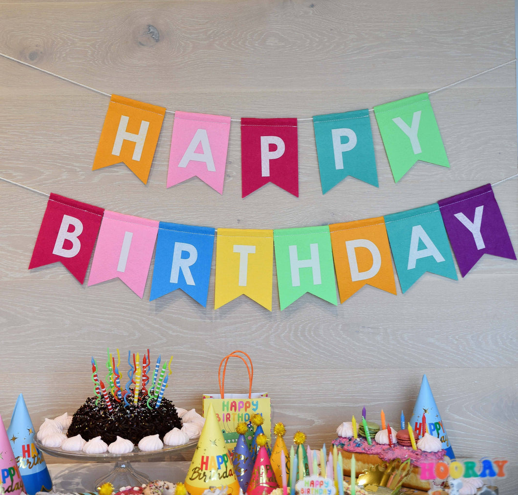 Party Partners - Happy Birthday Felt Banner