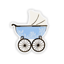 Gatherings by Curated Paperie - Blue Baby Carriage Beverage Napkins
