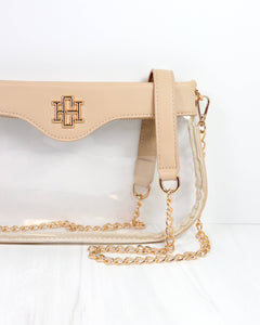 Caroline Hill - Madi Clear Crossbody NUDE: Default