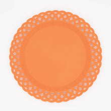Gatherings by Curated Paperie - Orange Basketweave Dinner Plates