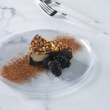 Luxe Party - Round Clear Walled Plastic Plates | 10 Pack: 10 Plastic Pates / 7.25" Appetizer Plates