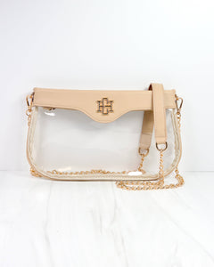 Caroline Hill - Madi Clear Crossbody NUDE: Default