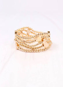 Caroline Hill - Olstead Cross Bracelet Set GOLD: Default