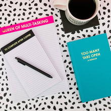 Chez Gagné - Queen of Multi-Tasking - Large Memo Lined Notepad - Bright Pink - 65 perforated pages - 10x8