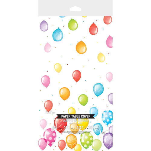 Bulk Party Decor - Balloon Bash Paper Table Covers, 1/Pkg