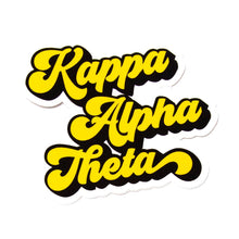 Over The Moon Greek - Sorority RETRO Script Decal Sticker: Chi Omega