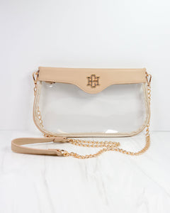 Caroline Hill - Madi Clear Crossbody NUDE: Default