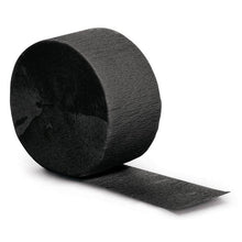 Bulk Party Decor - Black Velvet Crepe Streamer 81 ft, 1/Pkg