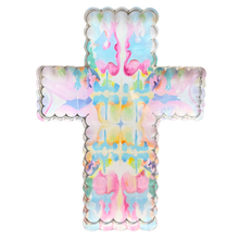 MK Decker Designs - “Pink Kaleidoscope Cross” Acrylic Shelfie: Small